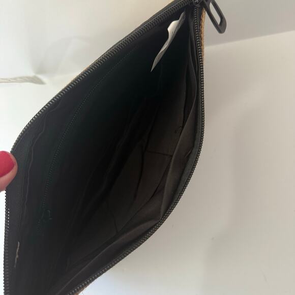 Personalized Monogram Jute Makeup Bag Letter R - Picture 4 of 6